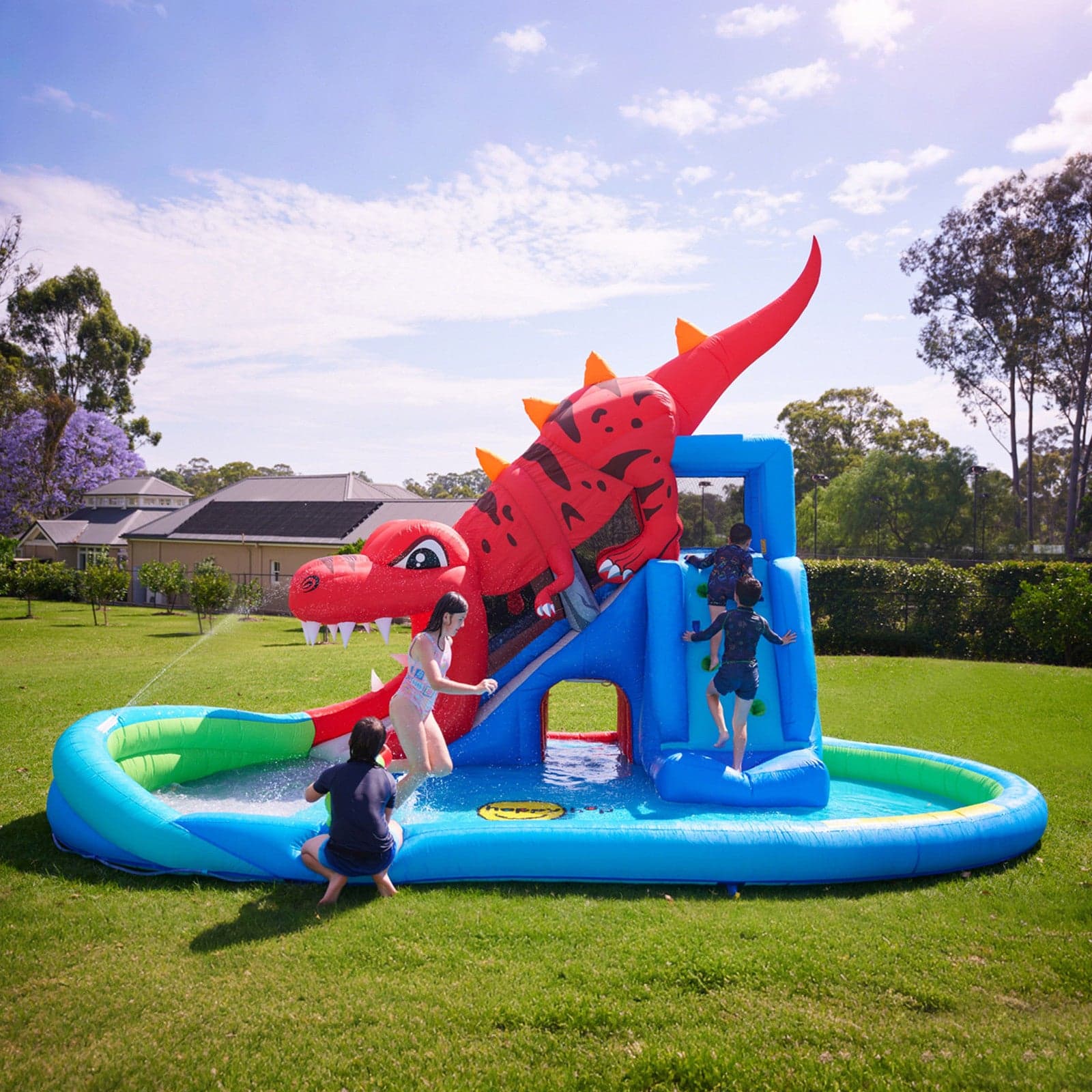 Happy Hop Dinosaur Cave Adventure Inflatable Waterpark
